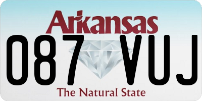 AR license plate 087VUJ
