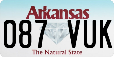 AR license plate 087VUK