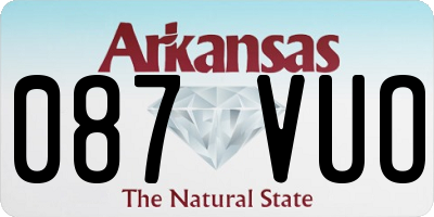 AR license plate 087VUO