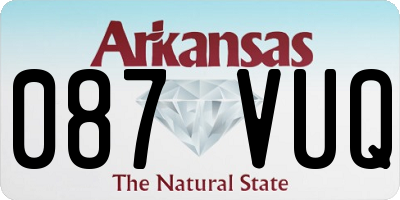 AR license plate 087VUQ