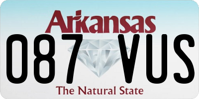 AR license plate 087VUS
