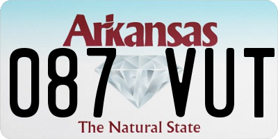 AR license plate 087VUT