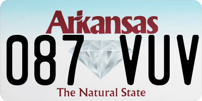 AR license plate 087VUV