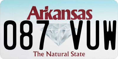 AR license plate 087VUW