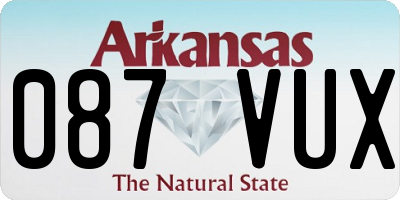 AR license plate 087VUX