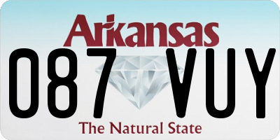 AR license plate 087VUY