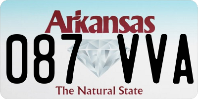 AR license plate 087VVA