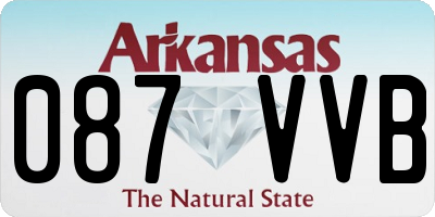 AR license plate 087VVB