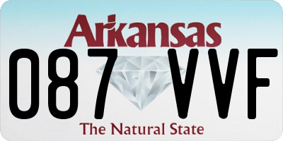 AR license plate 087VVF