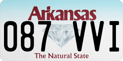 AR license plate 087VVI