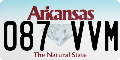 AR license plate 087VVM