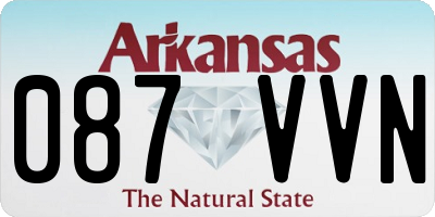 AR license plate 087VVN