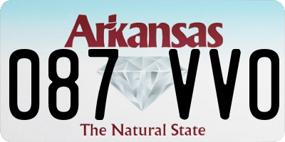 AR license plate 087VVO