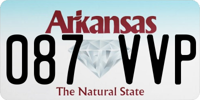 AR license plate 087VVP