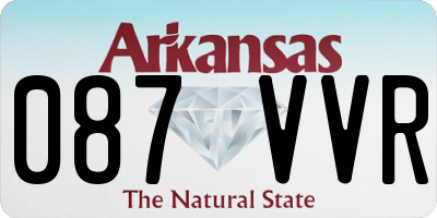 AR license plate 087VVR