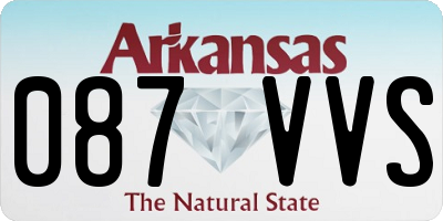 AR license plate 087VVS