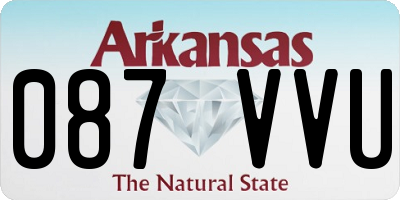 AR license plate 087VVU