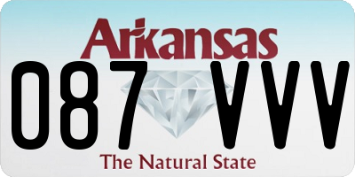 AR license plate 087VVV