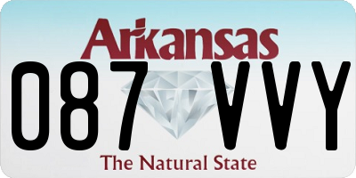 AR license plate 087VVY