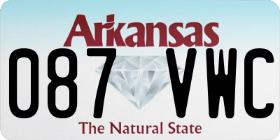 AR license plate 087VWC