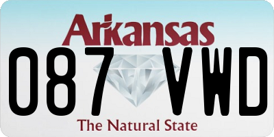 AR license plate 087VWD