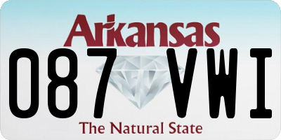AR license plate 087VWI