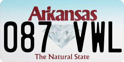 AR license plate 087VWL