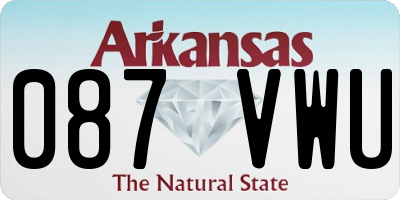 AR license plate 087VWU