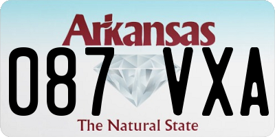 AR license plate 087VXA
