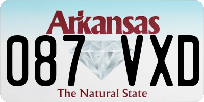 AR license plate 087VXD
