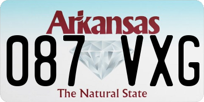 AR license plate 087VXG