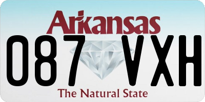 AR license plate 087VXH