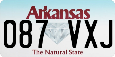 AR license plate 087VXJ