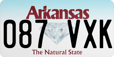 AR license plate 087VXK