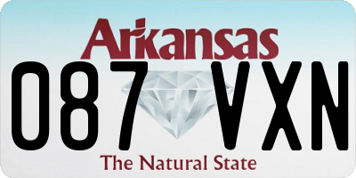 AR license plate 087VXN