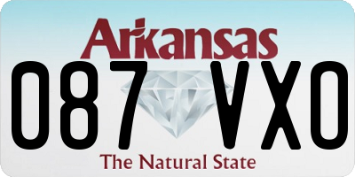 AR license plate 087VXO