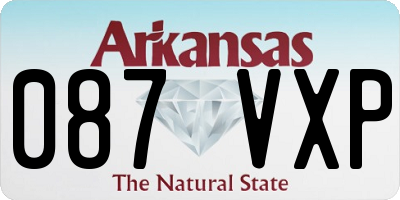 AR license plate 087VXP
