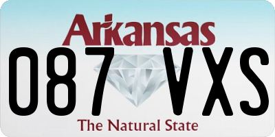 AR license plate 087VXS
