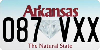 AR license plate 087VXX