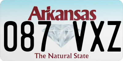 AR license plate 087VXZ