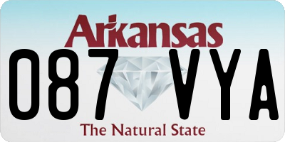 AR license plate 087VYA
