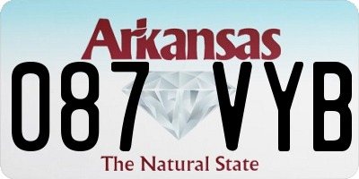AR license plate 087VYB