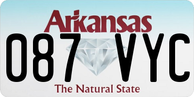 AR license plate 087VYC