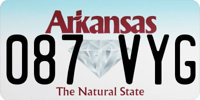 AR license plate 087VYG