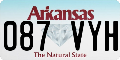 AR license plate 087VYH