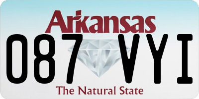 AR license plate 087VYI