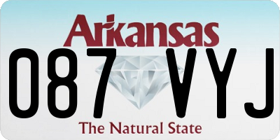 AR license plate 087VYJ
