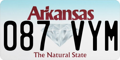 AR license plate 087VYM