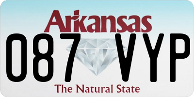 AR license plate 087VYP