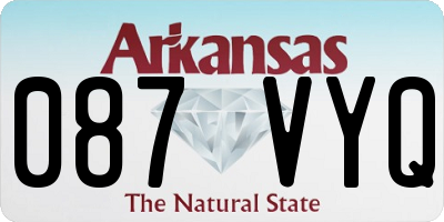 AR license plate 087VYQ